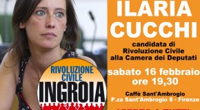 Sabato 16 febbraio ore 19,30: aperitivo con Ilaria Cucchi